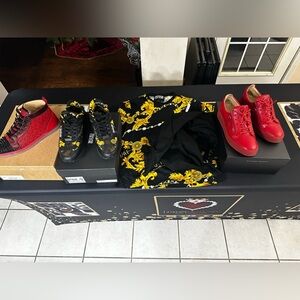 Bundle deal Christian Louboutin, Versace Jeans couture, and Giuseppe Zanotti